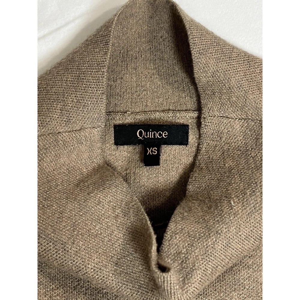 Quince Organic Cotton Turtleneck Sweater XS Brown Minimalist Capsule Luxury EUC - Picture 4 of 8